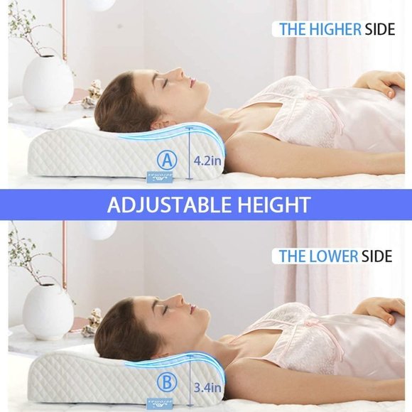 Memory Foam Pillow Orthopedic Cervical Neck Pain - Picture 4 of 10